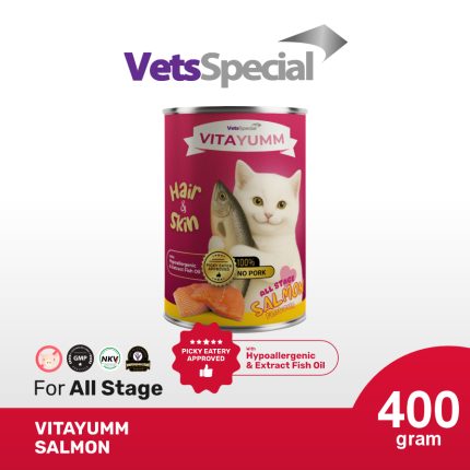 Vitayumm Tuna Salmon Makanan Basah Kucing Hair & Skin All Stage - Kitten Adult