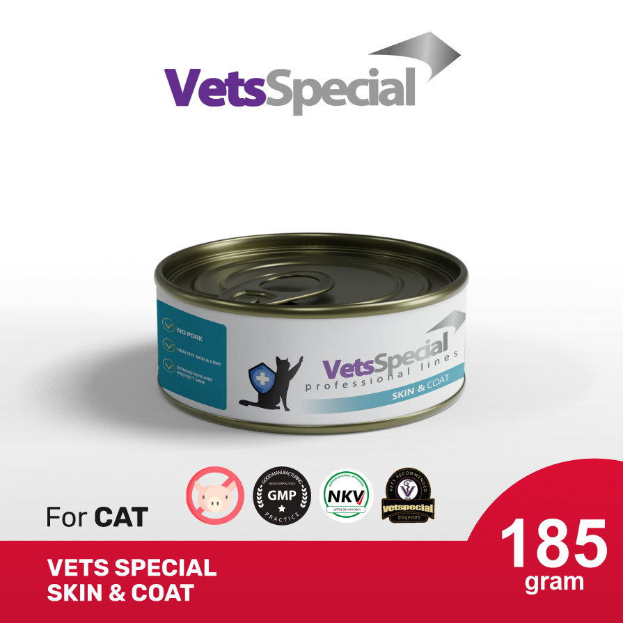 id-11134207-7rash-m4pp4ym2n9a29d.jpg Vets Special Skin And Coat Cat 185g - Image 1
