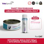 Paket Penyembuhan Luka Bacterial / Fungal Kulit - Vets Special Skin and Coat + Ultracalm